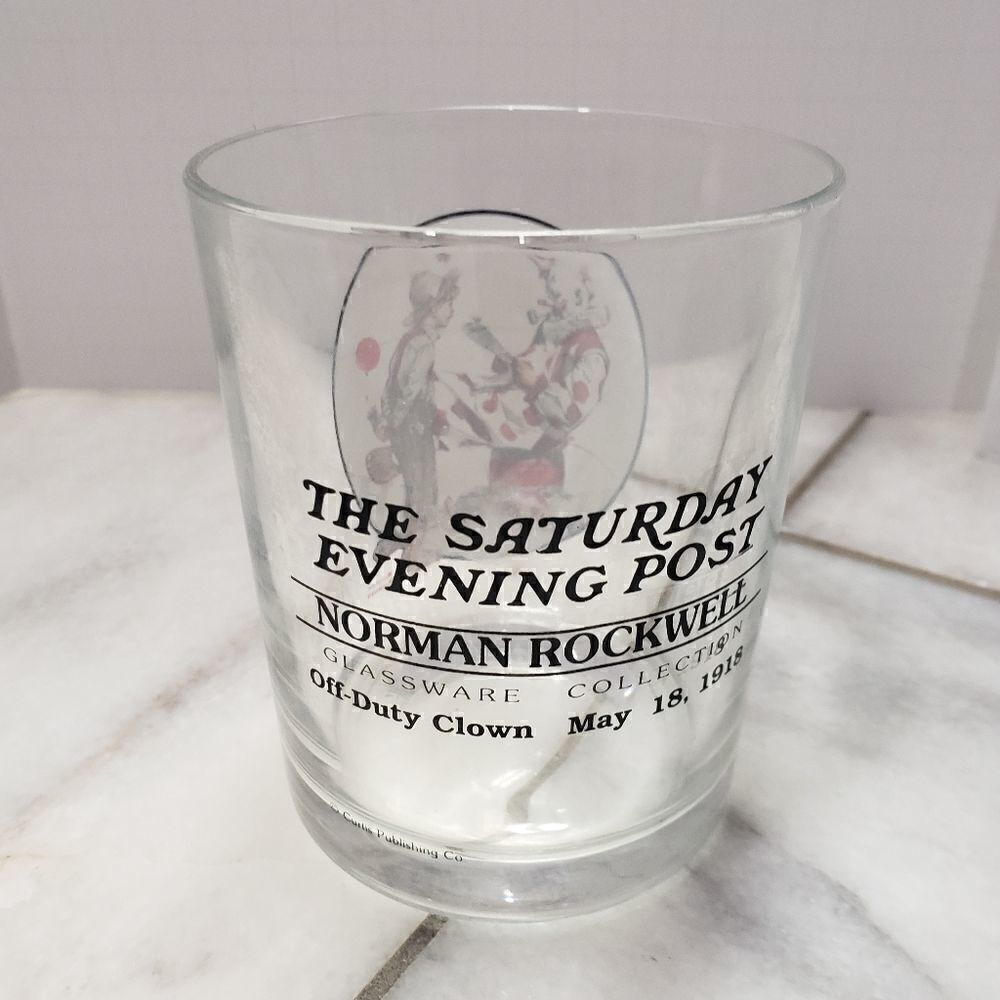 Norman Rockwell The Saturday Evening Post Drink Glass